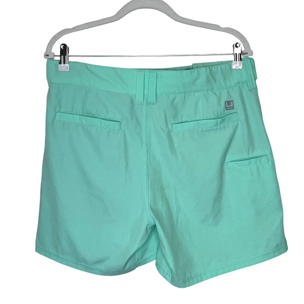 Huk Performance Shorts Light Green Mens Medium